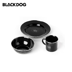 동일직구 Blackdog 블랙독 캠핑 야외 피크닉 감성 블랙 컵 그릇 접시 휴대용 식기