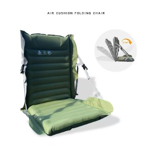 해외직구 피크닉 휴대용 접이식 이너 좌식 등받이 쿠션 소파 카키 의자